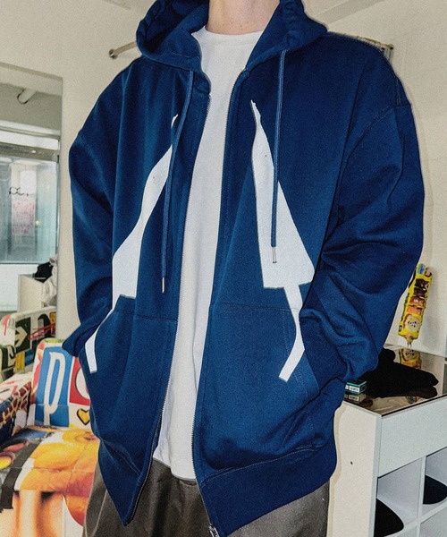 ALAND（エーランド）の「【UNISEX】POT／cursorフードジップアップ（パーカー・レディース・ネイビー・SMALL/MEDIUM）」の7枚目の写真