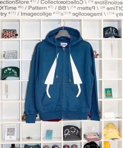 ALAND（エーランド）の「【UNISEX】POT／cursorフードジップアップ（パーカー・レディース・ネイビー・SMALL/MEDIUM）」の9枚目の写真