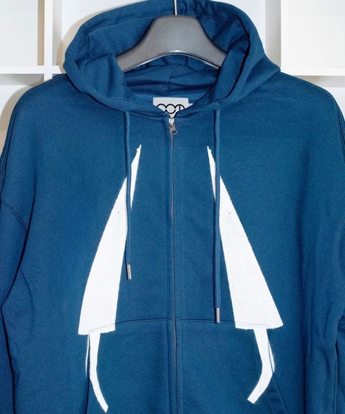 ALAND（エーランド）の「【UNISEX】POT／cursorフードジップアップ（パーカー・レディース・ネイビー・SMALL/MEDIUM）」の2枚目の写真