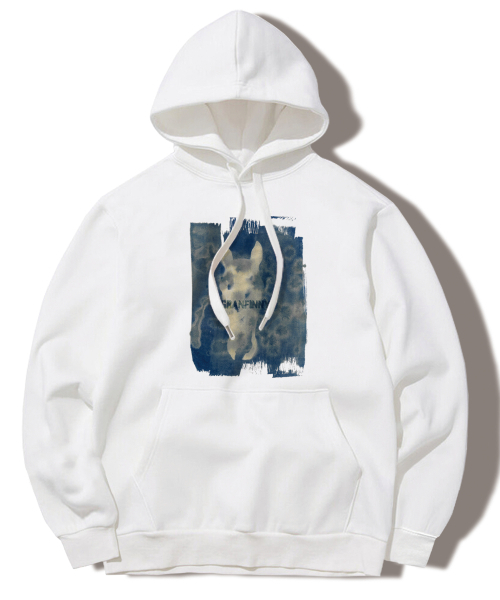 GRANFINNY(グランフィニ)の「シアノタイプH フードパーカー - ホワイト(パーカー・レディース・ホワイト・SMALL/MEDIUM/LARGE/X-LARGE/XX-LARGE)」の1枚目の写真