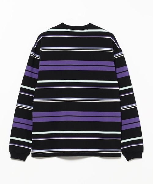BEAMS(ビームス)の「【ワイドフィット】マルチボーダー クルーネック スウェット(Tシャツ/カットソー・メンズ・ブラック/ブラウン系その他4/ライトグレー・M/XL/L/S)」の10枚目の写真