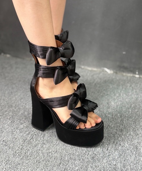 サテンリボン 厚底サンダル JUST ABOUT│Jeffrey Campbell OFFICIAL