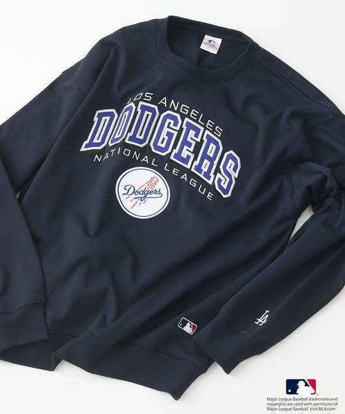 MLB（メジャーリーグベースボール）の「【MLB/メジャーリーグベースボール】 裏起毛 レトロロゴ クルーネックトレーナー スウェット（スウェット・メンズ・ネイビー/ブラック/杢グレー・X-LARGE/MEDIUM/LARGE）」の3枚目の写真