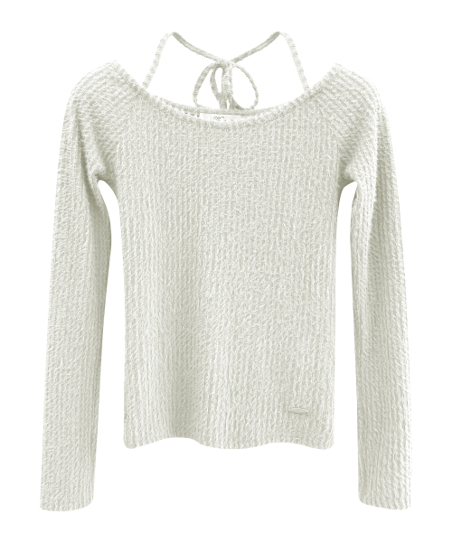 Vivacious(ビバシャス)の「Kiss Contour Line Knit_4Colors(ニット/セーター・レディース・チャコール/ブラック/アイボリー/ブラウン・SMALL/MEDIUM)」の10枚目の写真