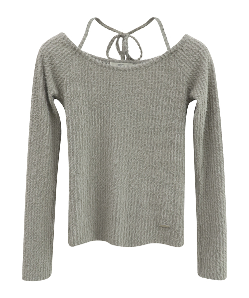 Vivacious(ビバシャス)の「Kiss Contour Line Knit_4Colors(ニット/セーター・レディース・チャコール/ブラック/アイボリー/ブラウン・SMALL/MEDIUM)」の6枚目の写真
