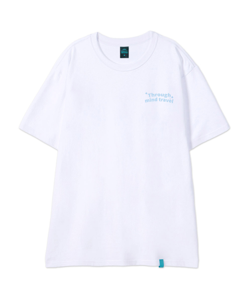 ASTRAL PROJECTION（アストラルプロジェクション）の「[スルーマインドトラベル]コットンルーズフィット半袖Tシャツ_ホワイト（Tシャツ/カットソー・メンズ・その他・LARGE/MEDIUM/X-LARGE/XX-LARGE）」の2枚目の写真