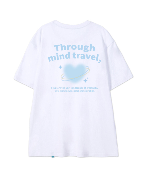 ASTRAL PROJECTION（アストラルプロジェクション）の「[スルーマインドトラベル]コットンルーズフィット半袖Tシャツ_ホワイト（Tシャツ/カットソー・メンズ・その他・LARGE/MEDIUM/X-LARGE/XX-LARGE）」の3枚目の写真