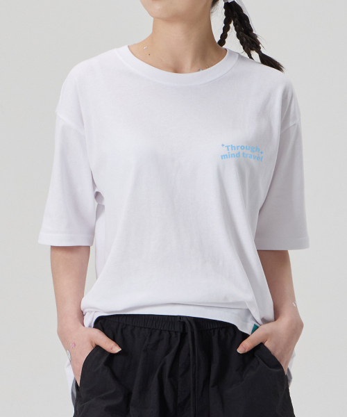 ASTRAL PROJECTION（アストラルプロジェクション）の「[スルーマインドトラベル]コットンルーズフィット半袖Tシャツ_ホワイト（Tシャツ/カットソー・メンズ・その他・LARGE/MEDIUM/X-LARGE/XX-LARGE）」の5枚目の写真