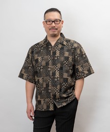 ぎゃるそんうぇいぶ 日本製 和柄 開襟 半袖 シャツ(GW)