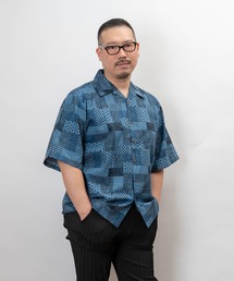 ぎゃるそんうぇいぶ 日本製 和柄 開襟 半袖 シャツ(GW)