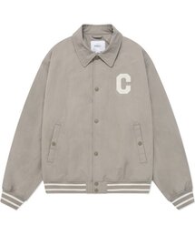 Cロゴカラー バーシティジャケット ベージュ