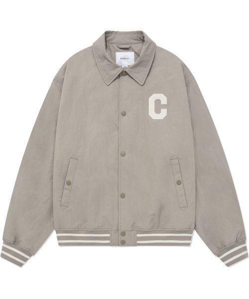 COVERNAT(カバーナット)の「Cロゴカラー バーシティジャケット ベージュ(スタジャン・レディース・その他・LARGE/XX-LARGE/MEDIUM/SMALL/X-LARGE/X-SMALL)」の1枚目の写真