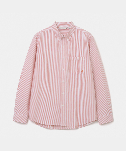 UNIFORM BRIDGE(ユニフォームブリッジ)の「button down oxford shirt red stripe(シャツ/ブラウス・メンズ・その他・SMALL/MEDIUM/LARGE/X-LARGE/XX-LARGE)」の1枚目の写真