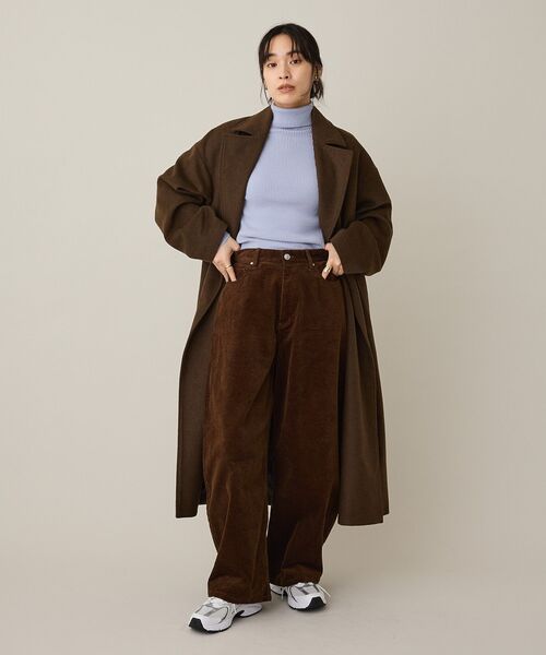 CRAFT STANDARD BOUTIQUE(クラフトスタンダードブティック)の「リブタートルニットプルオーバー(ニット/セーター・レディース・ライトパープル/ブラック/ライトベージュ/ライトブルー・FREE)」の11枚目の写真