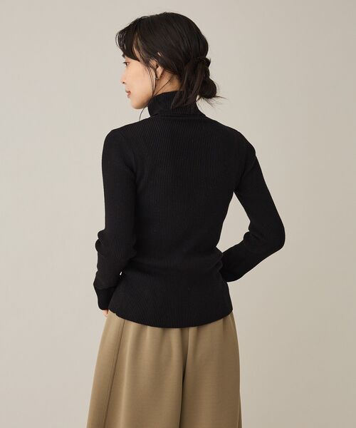 CRAFT STANDARD BOUTIQUE(クラフトスタンダードブティック)の「リブタートルニットプルオーバー(ニット/セーター・レディース・ライトパープル/ブラック/ライトベージュ/ライトブルー・FREE)」の13枚目の写真