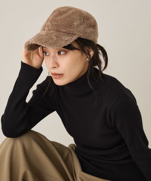 CRAFT STANDARD BOUTIQUE(クラフトスタンダードブティック)の「リブタートルニットプルオーバー(ニット/セーター・レディース・ライトパープル/ブラック/ライトベージュ/ライトブルー・FREE)」の14枚目の写真