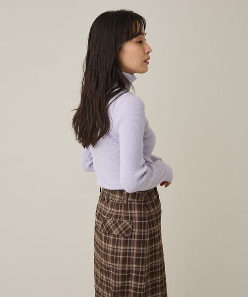 CRAFT STANDARD BOUTIQUE（クラフトスタンダードブティック）の「リブタートルニットプルオーバー（ニット/セーター・レディース・ブラック/ライトベージュ/ライトブルー/ライトパープル・FREE）」の20枚目の写真