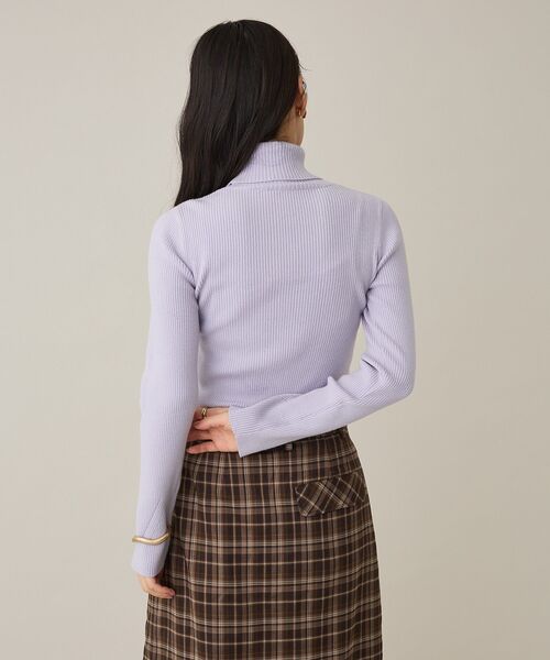 CRAFT STANDARD BOUTIQUE（クラフトスタンダードブティック）の「リブタートルニットプルオーバー（ニット/セーター・レディース・ブラック/ライトベージュ/ライトブルー/ライトパープル・FREE）」の19枚目の写真