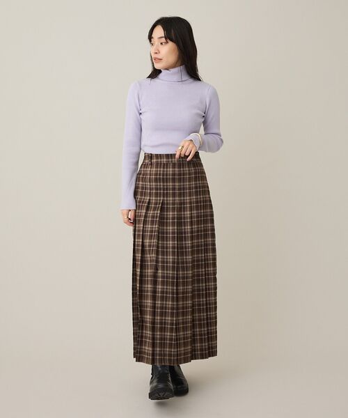 CRAFT STANDARD BOUTIQUE（クラフトスタンダードブティック）の「リブタートルニットプルオーバー（ニット/セーター・レディース・ブラック/ライトベージュ/ライトブルー/ライトパープル・FREE）」の18枚目の写真