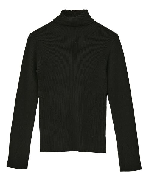 CRAFT STANDARD BOUTIQUE（クラフトスタンダードブティック）の「リブタートルニットプルオーバー（ニット/セーター・レディース・ブラック/ライトベージュ/ライトブルー/ライトパープル・FREE）」の8枚目の写真