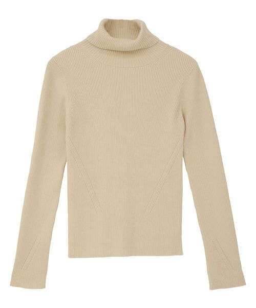 CRAFT STANDARD BOUTIQUE（クラフトスタンダードブティック）の「リブタートルニットプルオーバー（ニット/セーター・レディース・ブラック/ライトベージュ/ライトブルー/ライトパープル・FREE）」の7枚目の写真