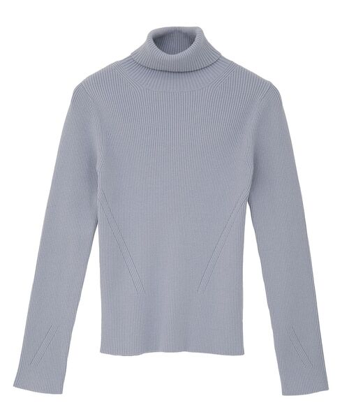 CRAFT STANDARD BOUTIQUE（クラフトスタンダードブティック）の「リブタートルニットプルオーバー（ニット/セーター・レディース・ブラック/ライトベージュ/ライトブルー/ライトパープル・FREE）」の6枚目の写真