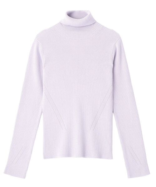 CRAFT STANDARD BOUTIQUE（クラフトスタンダードブティック）の「リブタートルニットプルオーバー（ニット/セーター・レディース・ブラック/ライトベージュ/ライトブルー/ライトパープル・FREE）」の5枚目の写真