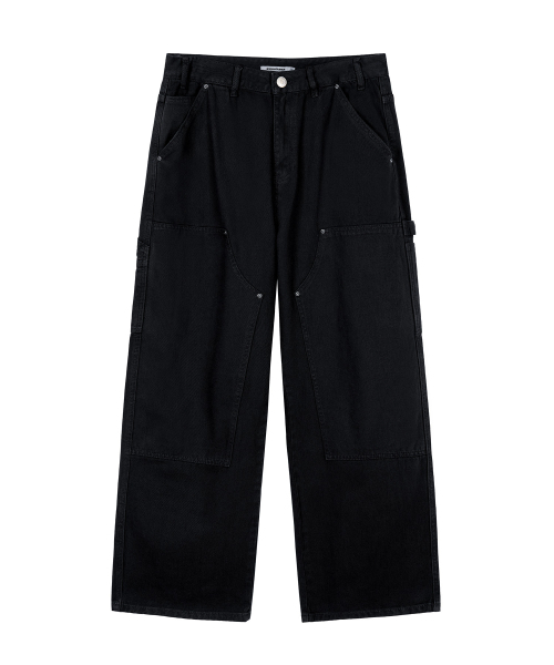 EXCONTAINER(エックスコンテナ)の「ダブルニカーペンターダイングパンツ (WASHED BLACK)(その他パンツ・メンズ・その他・MEDIUM/LARGE/X-LARGE/SMALL)」の4枚目の写真