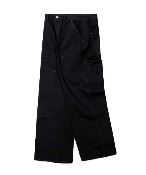 EXCONTAINER(エックスコンテナ)の「ダブルニカーペンターダイングパンツ (WASHED BLACK)(その他パンツ・メンズ・その他・MEDIUM/LARGE/X-LARGE/SMALL)」の3枚目の写真