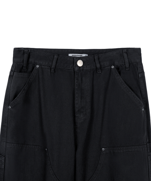 EXCONTAINER(エックスコンテナ)の「ダブルニカーペンターダイングパンツ (WASHED BLACK)(その他パンツ・メンズ・その他・MEDIUM/LARGE/X-LARGE/SMALL)」の2枚目の写真
