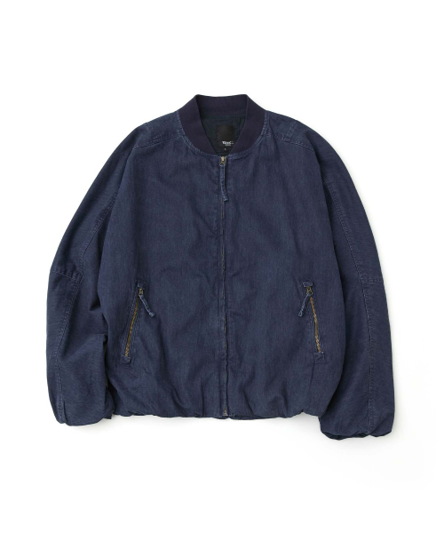 WMC（ダブリューエムシー）の「ウォッシュドコットン MA-1 ジャンパー_NAVY（ブルゾン・メンズ・ネイビー・MEDIUM/LARGE/X-LARGE）」の3枚目の写真