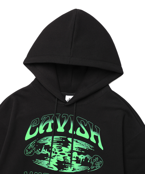 Cavish(カビシ)の「MUSIC GEAR HOODIE BLACK(CV2FSUM403A)(パーカー・レディース・ブラック・SMALL/MEDIUM/LARGE)」の4枚目の写真