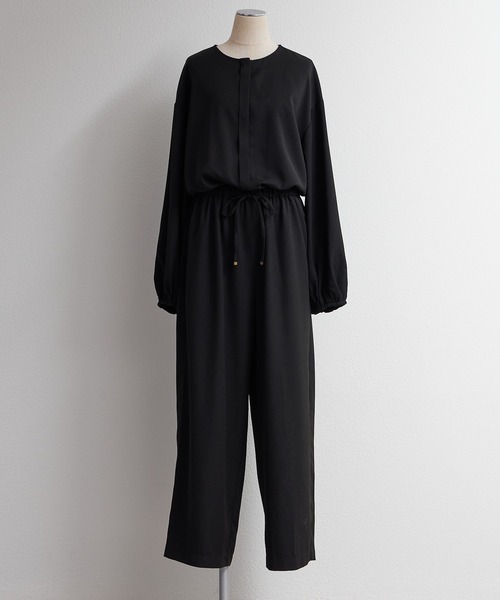 PUAL CE CIN（ピュアルセシン）の「キレイ見えオールインワン（つなぎ/オールインワン・レディース・ネイビー/ブラック・FREE）」の5枚目の写真