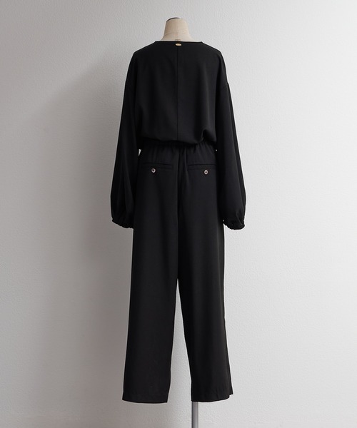 PUAL CE CIN（ピュアルセシン）の「キレイ見えオールインワン（つなぎ/オールインワン・レディース・ネイビー/ブラック・FREE）」の7枚目の写真