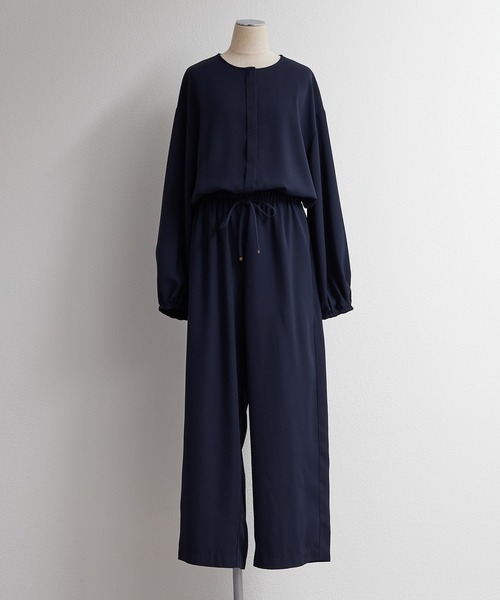 PUAL CE CIN（ピュアルセシン）の「キレイ見えオールインワン（つなぎ/オールインワン・レディース・ネイビー/ブラック・FREE）」の3枚目の写真