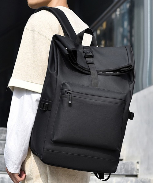 CALIFORNIA OUTFITTERS(カリフォルニア アウトフィッターズ)の「11D71-MZ スクエア ロールトップ バックパック(バックパック/リュック・メンズ・ブラック/グレー・ONESIZE)」の3枚目の写真