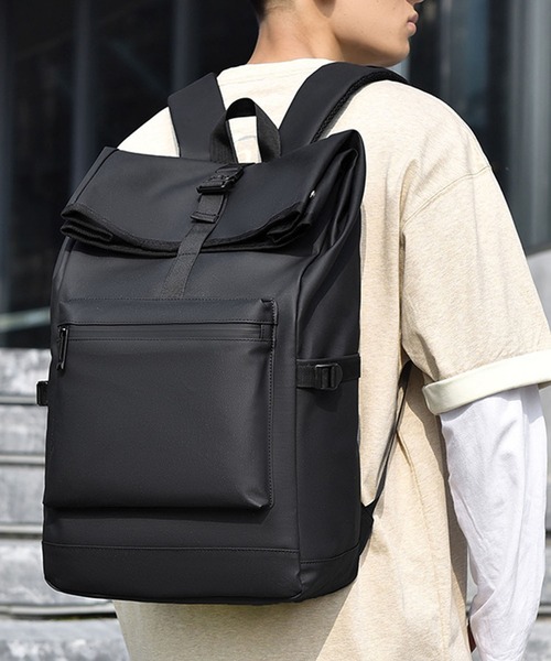 CALIFORNIA OUTFITTERS(カリフォルニア アウトフィッターズ)の「11D71-MZ スクエア ロールトップ バックパック(バックパック/リュック・メンズ・ブラック/グレー・ONESIZE)」の4枚目の写真