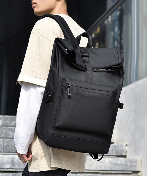 CALIFORNIA OUTFITTERS(カリフォルニア アウトフィッターズ)の「11D71-MZ スクエア ロールトップ バックパック(バックパック/リュック・メンズ・ブラック/グレー・ONESIZE)」の5枚目の写真