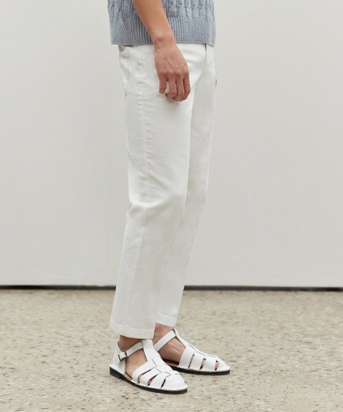 DECET（デケト）の「[夏生地]Cropped Tapered Jeans DCPT004Ivory（デニムパンツ・レディース・その他・30/26/28）」の4枚目の写真