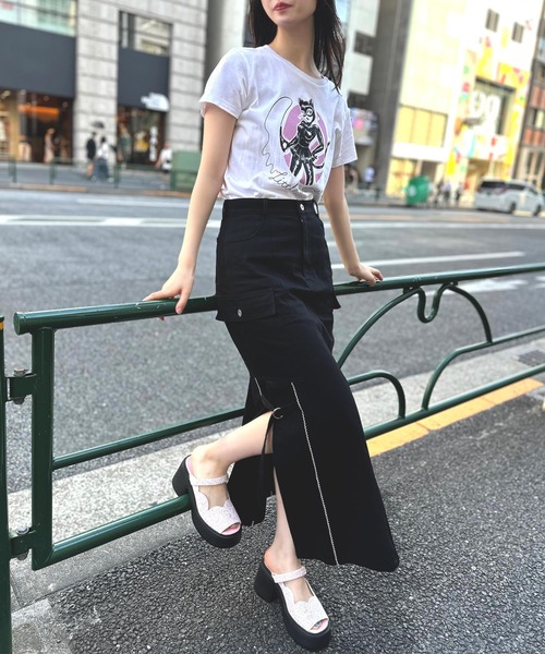 MILK（ミルク）の「キャットウーマンTシャツ（Tシャツ/カットソー・レディース・A・L/S）」の3枚目の写真