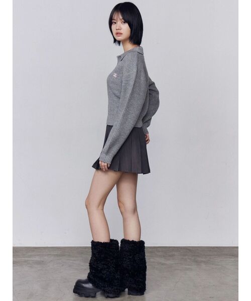 EMODA（エモダ）の「レースプリーツスカート（スカート・レディース・グレー/ベージュ・MEDIUM/SMALL）」の5枚目の写真