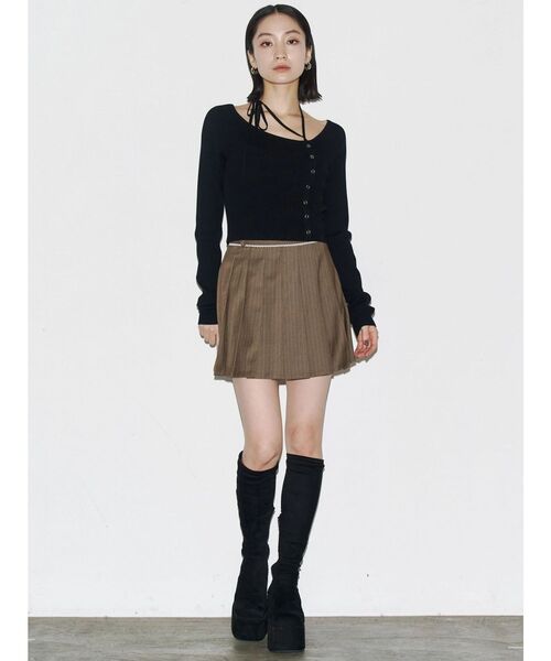 EMODA（エモダ）の「レースプリーツスカート（スカート・レディース・グレー/ベージュ・MEDIUM/SMALL）」の8枚目の写真