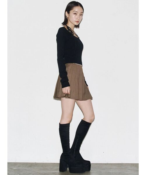 EMODA（エモダ）の「レースプリーツスカート（スカート・レディース・グレー/ベージュ・MEDIUM/SMALL）」の9枚目の写真