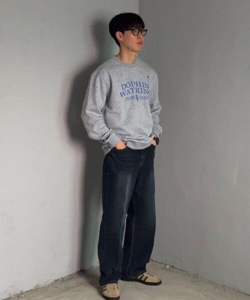DOLPHIN WAVE APPAREL(ドルフィンウェーブアパレル)の「ドルフィンウォータリングエッセンシャル裏起毛スウェットシャツメランジグレー(スウェット・メンズ・その他・MEDIUM/LARGE/X-LARGE)」の11枚目の写真