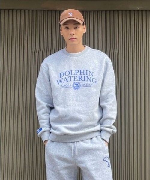DOLPHIN WAVE APPAREL(ドルフィンウェーブアパレル)の「ドルフィンウォータリングエッセンシャル裏起毛スウェットシャツメランジグレー(スウェット・メンズ・その他・MEDIUM/LARGE/X-LARGE)」の8枚目の写真