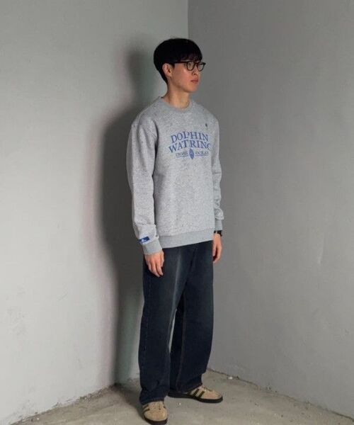DOLPHIN WAVE APPAREL(ドルフィンウェーブアパレル)の「ドルフィンウォータリングエッセンシャル裏起毛スウェットシャツメランジグレー(スウェット・メンズ・その他・MEDIUM/LARGE/X-LARGE)」の3枚目の写真