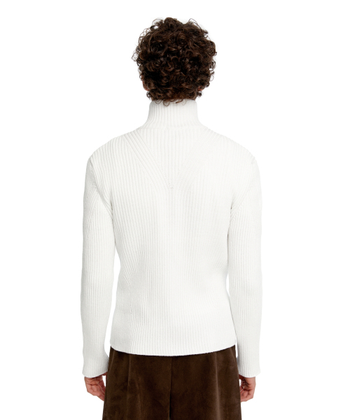 ERA(エラ)の「MEN SLIM-FIT ZIP-UP SWEATER - WHITE(ニット/セーター・メンズ・その他・OS)」の3枚目の写真