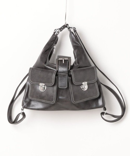 apres jour mignon（アプレジュールミニョン）の「【apresjour mignon×ARIAZ】マルチwayバッグ（ハンドバッグ・レディース・ダークブラウン/ブラック・ONESIZE）」の4枚目の写真