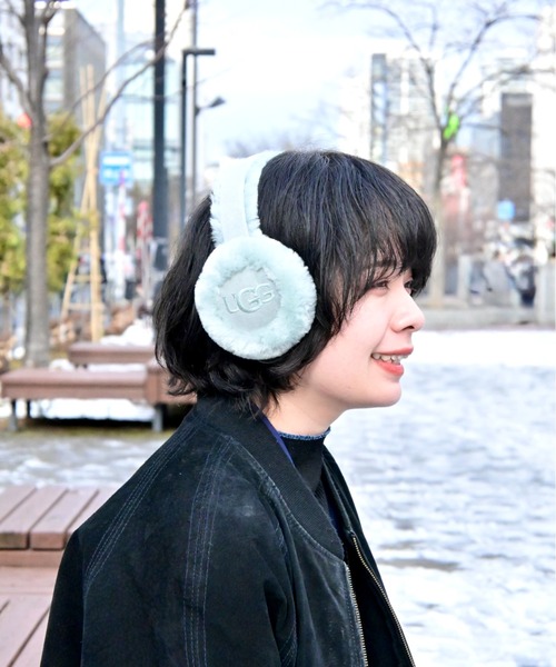 W SHEEPSKIN EMBROIDERY EARMUFF　20955-GMS