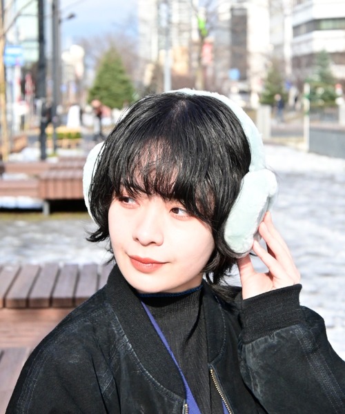 W SHEEPSKIN EMBROIDERY EARMUFF　20955-GMS